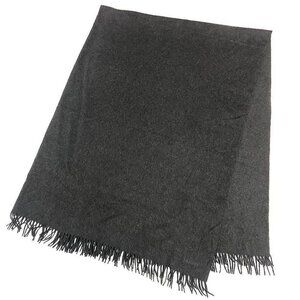 Hermes Super Large Cashmere Shawl Blanket Gray